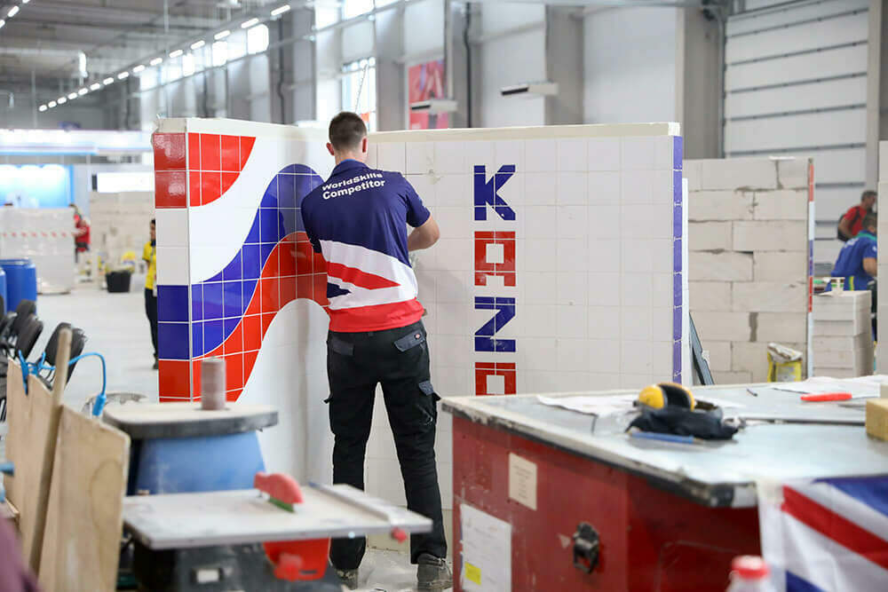 Mark Scott competing at WorldSkills Kazan 2019.