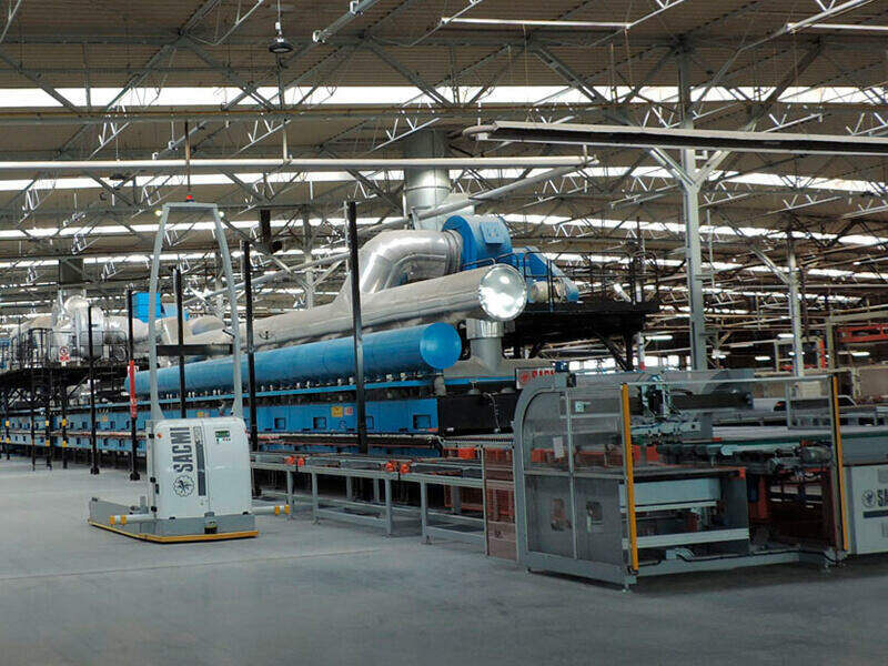 Sacmi manufacturing line.