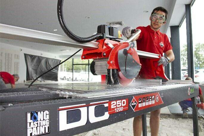 using a tile cutter