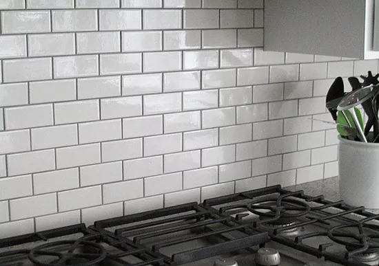 Subway backsplash tiles