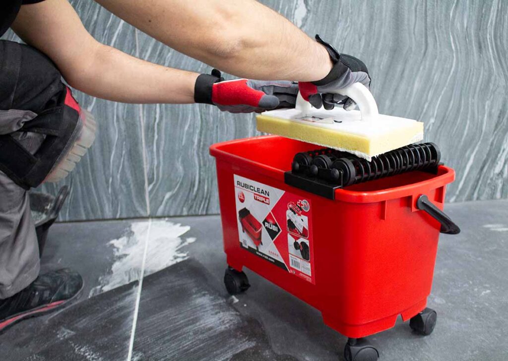 how to clean floor tile grout