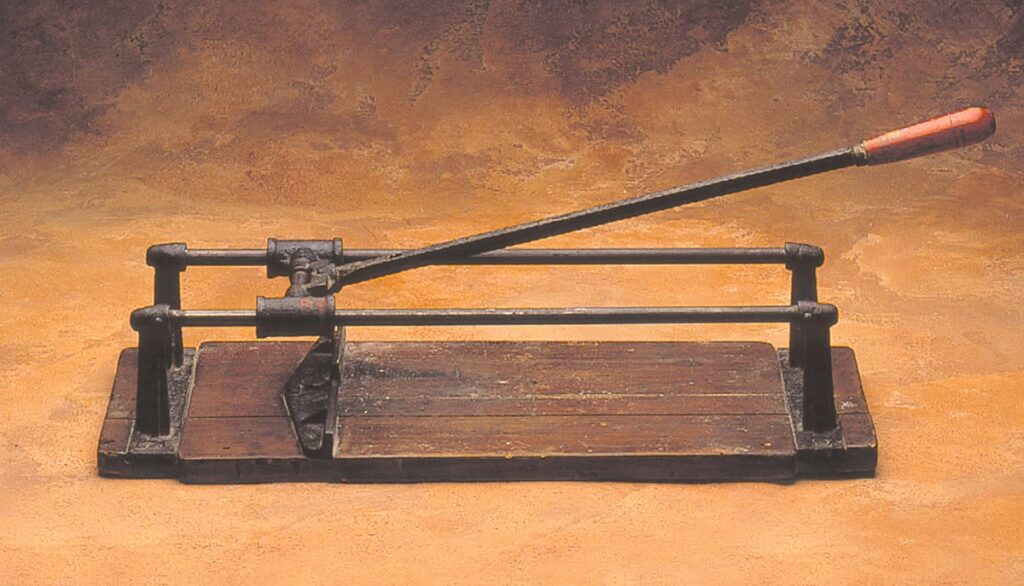 The first RUBI patented tile cutter.