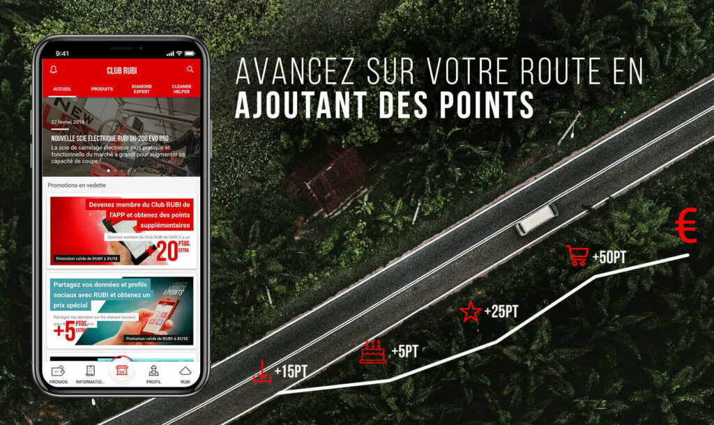La nouvelle APP du CLUB RUBI est idéale pour les professionnels de la pose de céramique