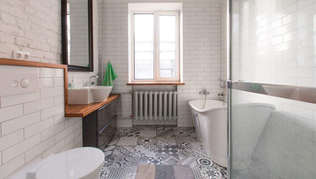 baldosa hidráulica baño