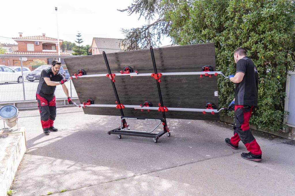 Transporte de azulejo de gran formato