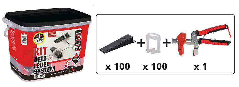 De tegelzetter heeft met de DELTA kit alles in huis voor een egale tegelvloer. delta level systeem