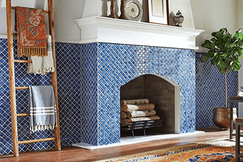 fireplace tile ideas - kominek