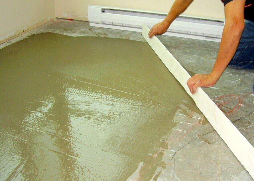 install ceramic floor tiles