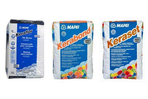 Modified or Unmodified Thinset - Mapei Kerabond, Keraset, and Keraflor