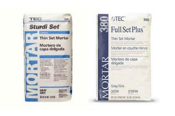 Modified or Unmodified Thinset - Tec - Sturdi Set and Full-Set Plus