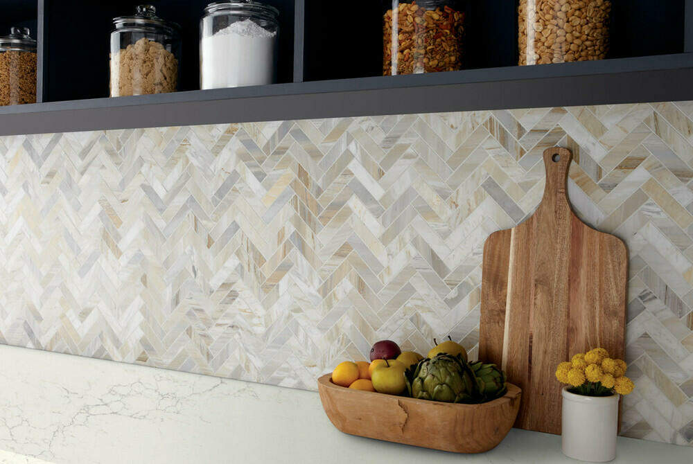 how to lay herringbone tile