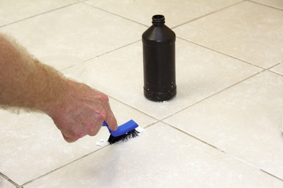 how to clean grout