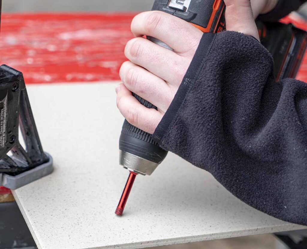 how to drill porcelain tile